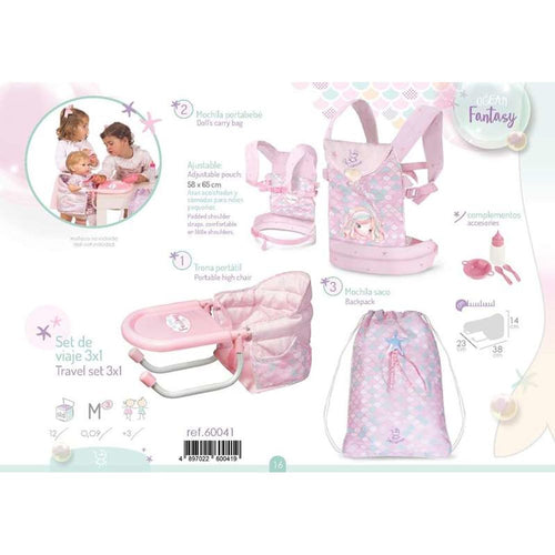 Accessoires pour poupées Decuevas — Coffret de voyage Ocean Fantasy