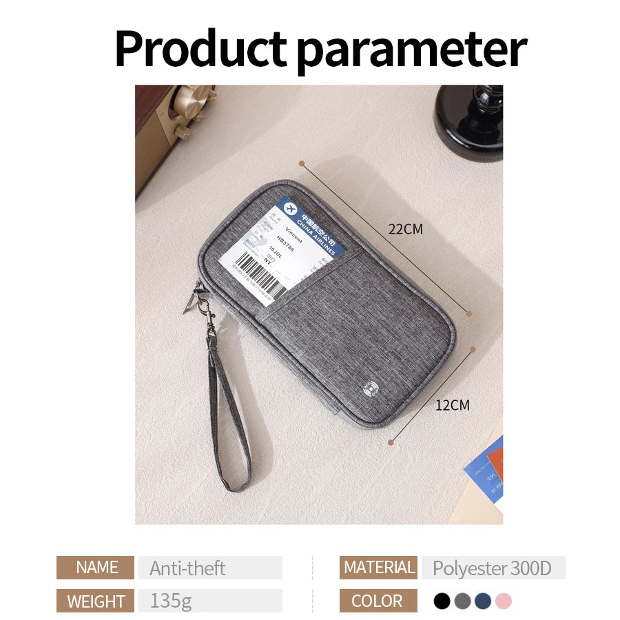 Pochette passeport documents protection RFID voyage