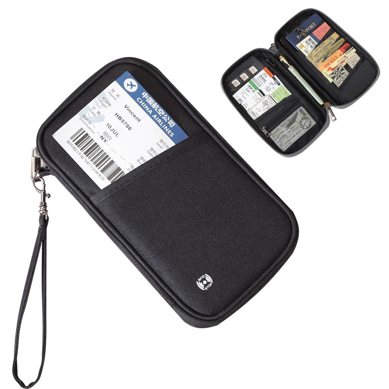 Pochette passeport documents protection RFID voyage